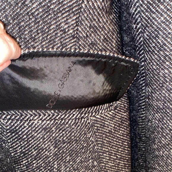 DOLCE & GABBANA Fitted Tweed Long Dress Coat IT 46 - Picture 5 of 9